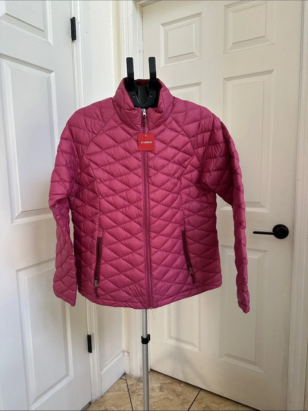 Free Country Women's Quilted Packable Jacket - Raspberry Pink Size X-Large